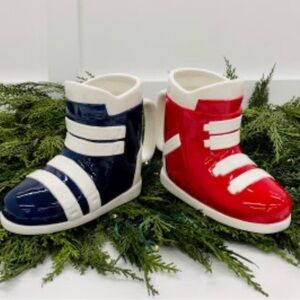 Mark & Graham Red & White “M” Ski Boot Mug